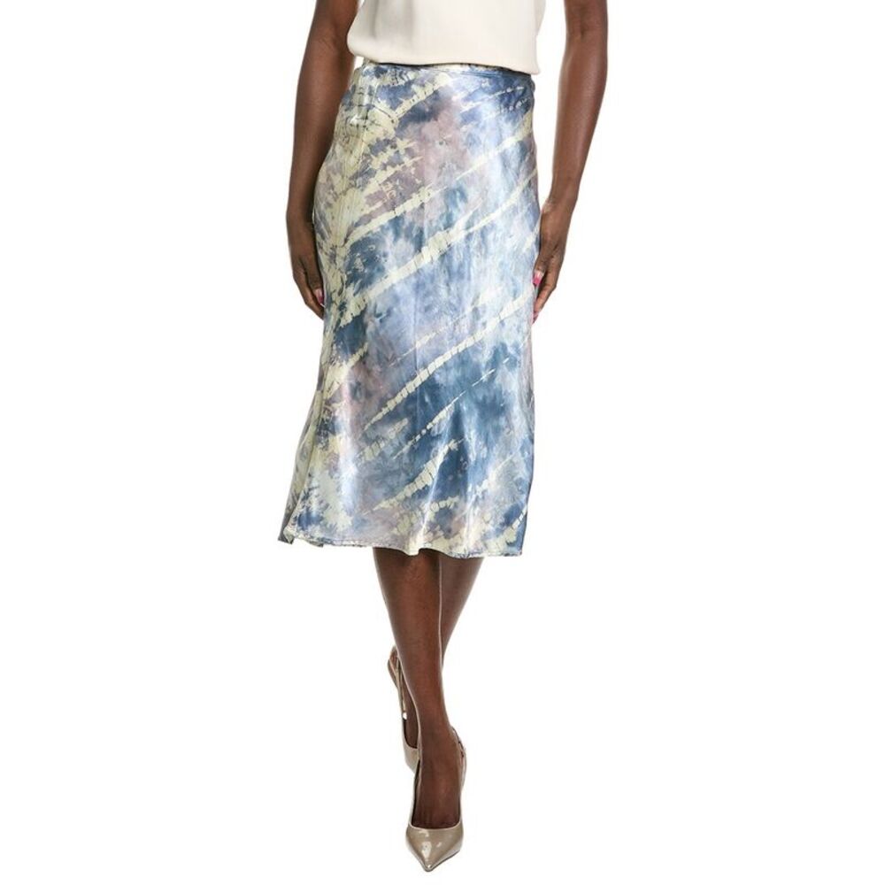Michael Stars Womens Leila Bias Cut Skirt, Green
